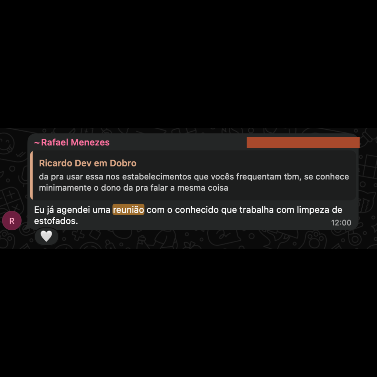 Aluno agendou reunião com potencial cliente